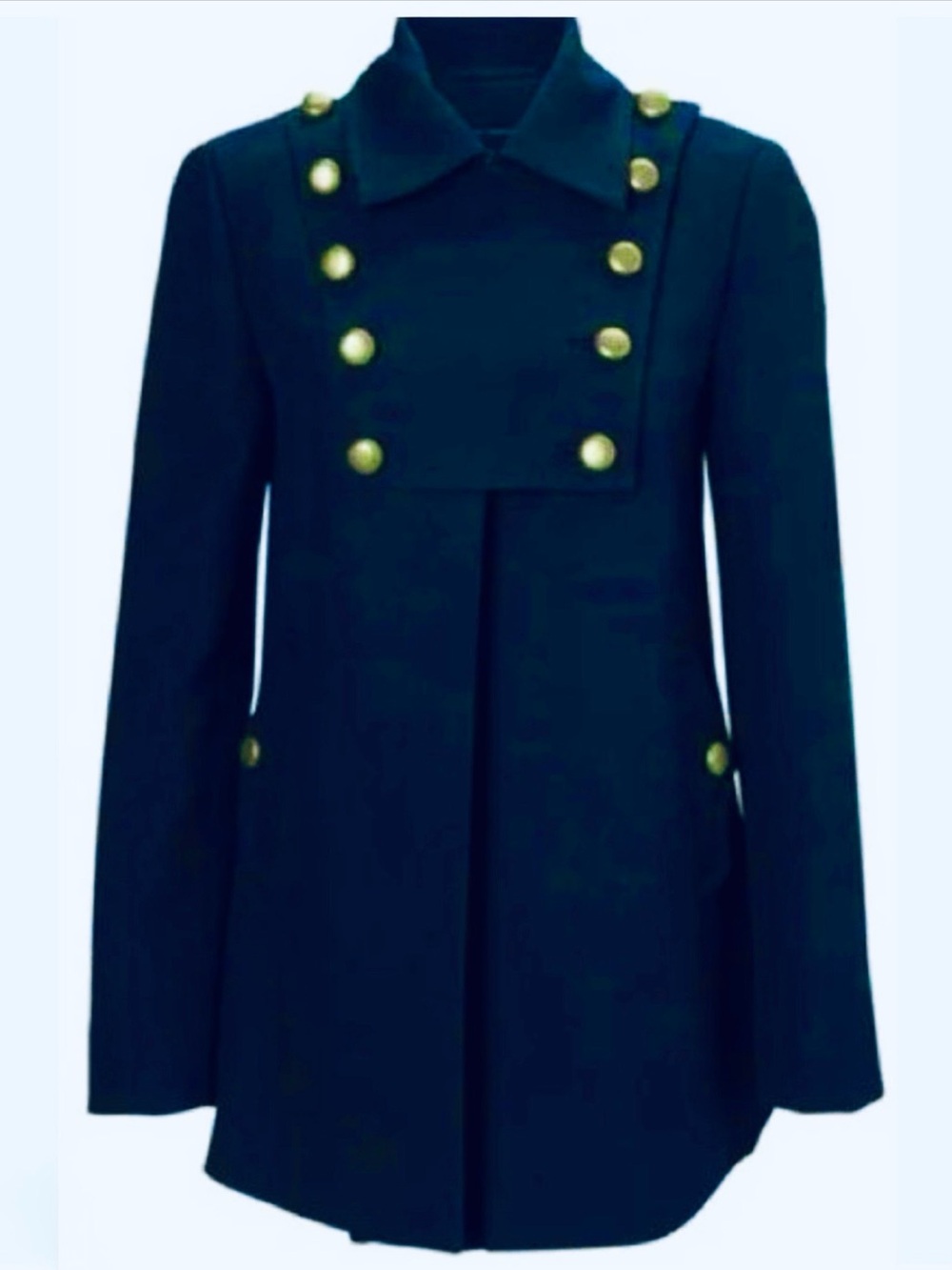 French Connection Arnas Double Breasted Military Peacoat